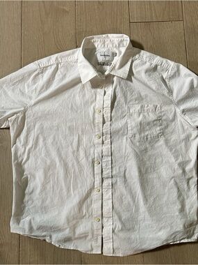Goodfellow & Co White Short-Sleeve Button-Down Shirt